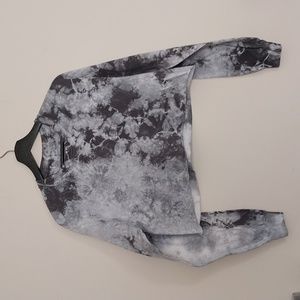 Just cause cropped acid wash top longsleeve for women sz Medium